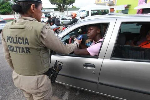  inspection to identify drunk drivers feira de santana, bahia, brazil - ap... Stock Photos