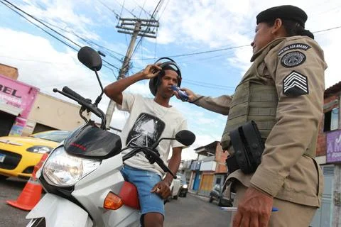  inspection to identify drunk drivers feira de santana, bahia, brazil - ap... Stock Photos