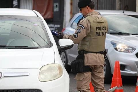 Inspection to identify drunk drivers Stock Photos