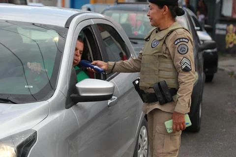 Inspection to identify drunk drivers Stock Photos