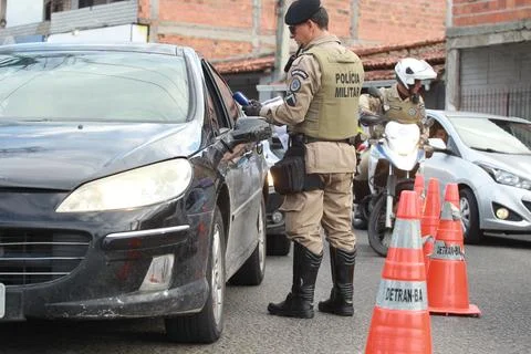 Inspection to identify drunk drivers Stock Photos