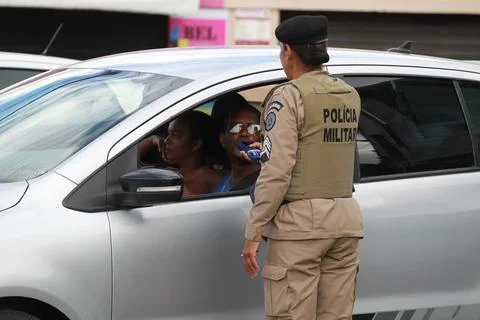 Inspection to identify drunk drivers Stock Photos