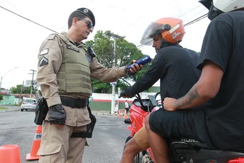 Inspection to identify drunk drivers Stock Photos