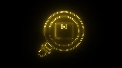 Inspection Isolated on Black Background Neon Quality Check Animation 库存影片 330855112