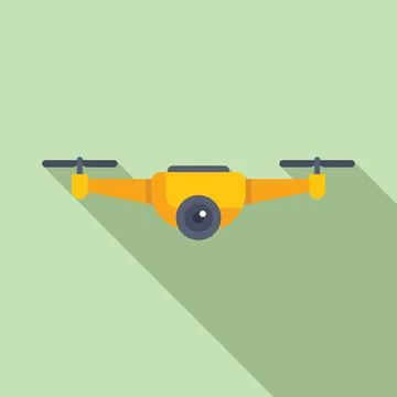 Inspection layout drone icon flat vector. Aerial filming Stock Illustration