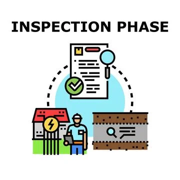 Inspection phase concept vector illustration icon 库存插图
