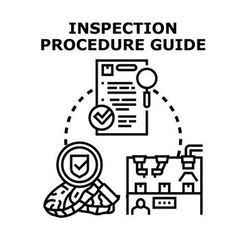 Inspection procedure guide for quality control and assurance Stock Illustration