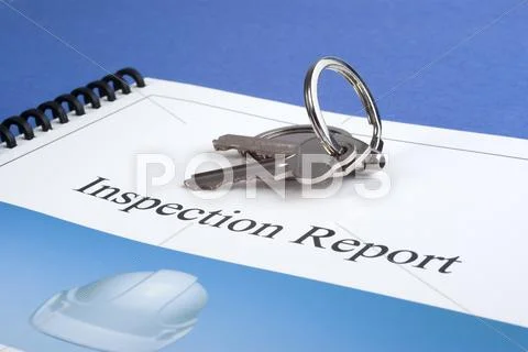 Inspection report and keys Stock Photos