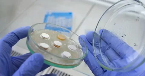 Inspection of the results of the experiment. Stock Footage 149403959