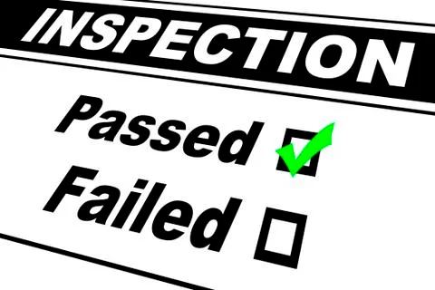 Inspection Results Passed Stock Illustration