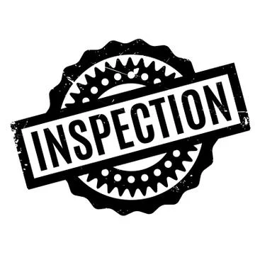 Inspection rubber stamp Stock Illustration
