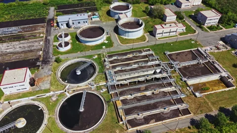 Inspection of water facilities and supportive infrastructure. Visual overview of Stock Footage 340142768