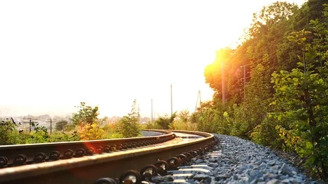 Inspector (engineer) checks the work of the railway construction in the west 動画素材 96015620