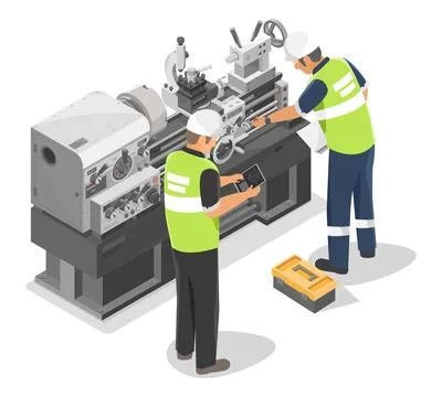 Inspector Engineering and technicians checking service maintenance Stock Illustration