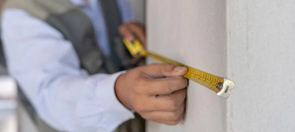 Inspector or engineer is inspecting construction and quality assurance chec.. Foto stock