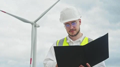 Inspector is pleased with energy performance data presented in report regarding Stock Footage 312560075