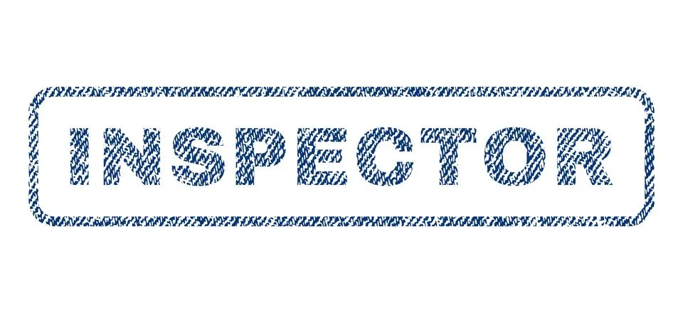 Inspector Textile Stamp Stock Illustration