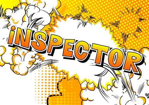 Inspector - Vector illustrated comic book style phrase. Illustrazione stock