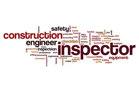 Inspector word cloud Stock Illustration