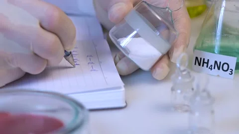 The Inspector's for research in the laboratory. Video stock 218263743