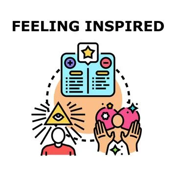 Inspiration and vision leading to creative ideas Stock Illustration