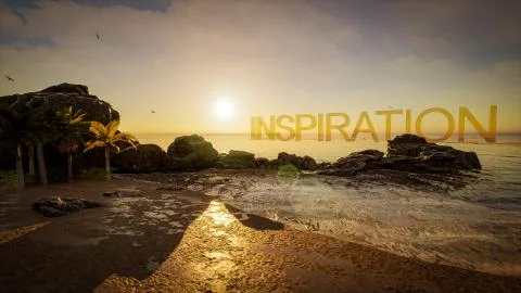 Inspiration Beach Stock Illustration