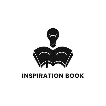 Inspiration Book Concept, Monogram Logo Template for Education Stock Illustration