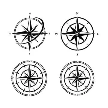 Inspiration Creative Compass Concept Logo Design Template Stock Illustration