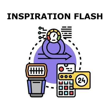 Inspiration flash creative idea concept design Stock Illustration