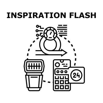 Inspiration flash creative idea concept design Stock Illustration