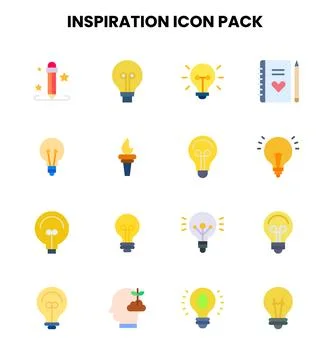 Inspiration Flat Design Icons Pack イラスト素材