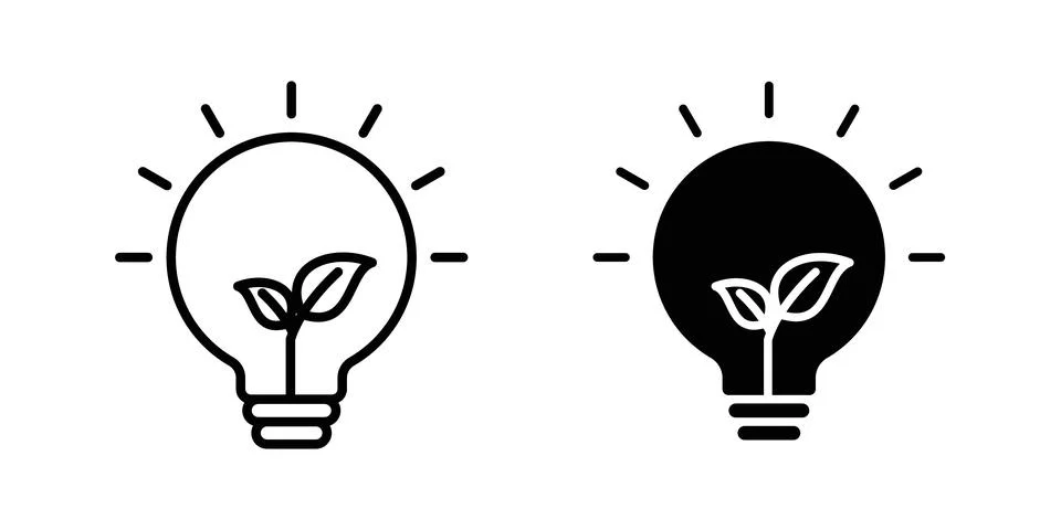 Inspiration icon solid, line, and editable vector set. Illustrazione stock