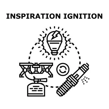 Inspiration ignition lighting up new ideas concept Stock Illustration