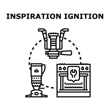 Inspiration ignition vector concept engaging creativity イラスト素材
