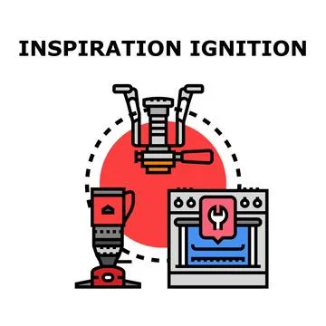 Inspiration ignition vector concept engaging creativity Illustrazione stock
