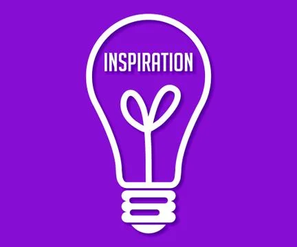 Inspiration in light bulb Stock Illustration
