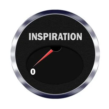Inspiration meter reading zero Stock Illustration