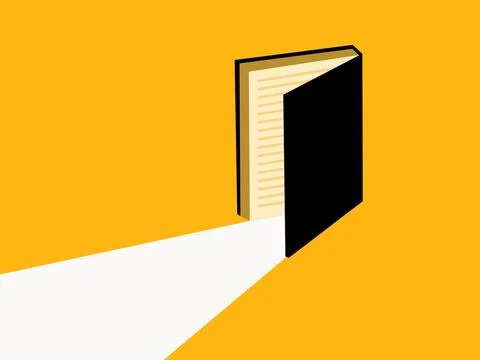 Inspiration. open big book. vector Ilustración de archivo