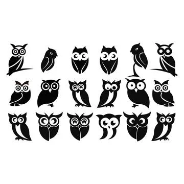 Inspiration owl logo Stock Illustration