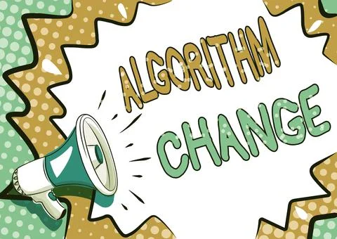 Inspiration showing sign Algorithm Change. Business idea change in procedure 스톡 일러스트