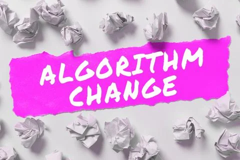 Inspiration showing sign Algorithm Change. Business approach managed investment Stockfoto's