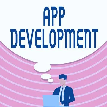 Inspiration showing sign App Development. Conceptual photo the act or process by Illustrazione stock
