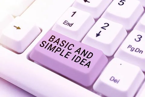 Inspiration showing sign Basic And Simple Idea. Business idea Plain Mental Stock Photos