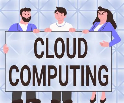Inspiration showing sign Cloud Computing. Business concept use a network of Stock Illustration