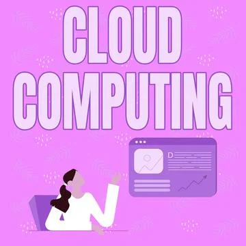 Inspiration showing sign Cloud Computing. Concept meaning use a network of Stockillustratie