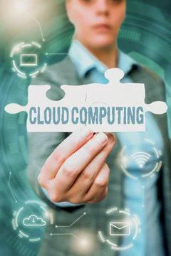 Inspiration showing sign Cloud Computing. Conceptual photo use a network of Foto stock