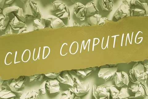 Inspiration showing sign Cloud Computing. Business approach storing and Stock Photos