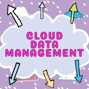 Inspiration showing sign Cloud Data Management. Business overview A technique to Stock Illustration