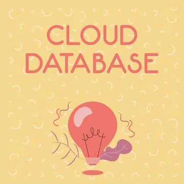 Inspiration showing sign Cloud Database. Business showcase optimized or built Ilustración de archivo