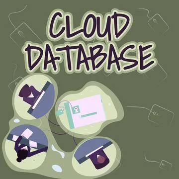 Inspiration showing sign Cloud Database. Business approach optimized or built Stockillustratie